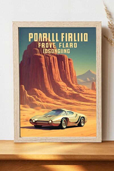 Luna Marissa Ρετρό αφίσα αυτοκινήτου - Αφίσα τοίχου από γυαλιστερό χαρτί χωρί...