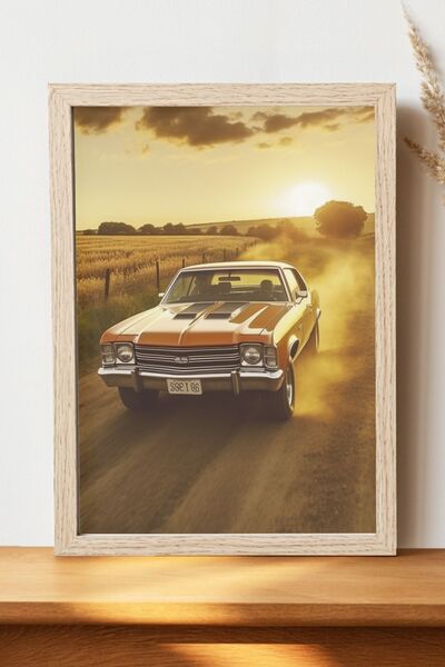 Luna Marissa Αφίσα Mustang - Αφίσα αυτοκινήτου από γυαλιστερό χαρτί χωρίς πλα...