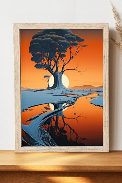 Luna Marissa Σουρεαλιστική αφίσα τοπίων - Αφίσα τοίχου από γυαλιστερό χαρτί χ...