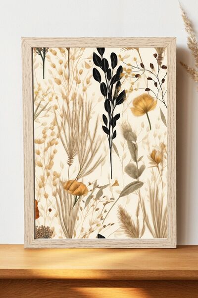 Luna Marissa Çiçek Bohem Poster - Çerçevesiz Parlak Kağıt Duvar Posteri