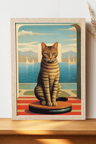 Luna Marissa Αφίσα ρετρό γάτας - Αφίσα τοίχου από γυαλιστερό χαρτί χωρίς πλαίσιο