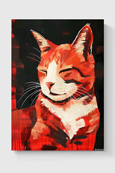 Luna Marissa Ρετρό αφίσα γάτας χωρίς πλαίσιο τοίχου