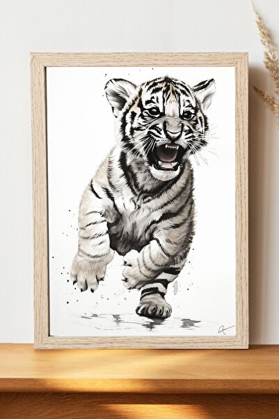 Luna Marissa Αφίσα Baby Tiger - Αφίσα ψηφιακής τέχνης από χοντρό χαρτί χωρίς ...