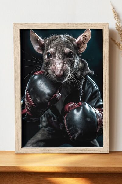 Luna Marissa Αφίσα με ποντίκι μπόξερ - Αφίσα τοίχου από γυαλιστερό χαρτί χωρί...