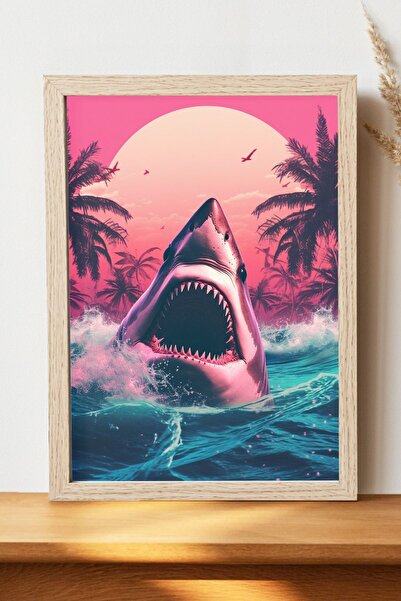 Luna Marissa Αφίσα καρχαρία - Αφίσα τοίχου από γυαλιστερό χαρτί χωρίς πλαίσιο
