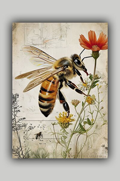 Luna Marissa Αφίσα με λουλούδια με μέλισσες χωρίς πλαίσιο