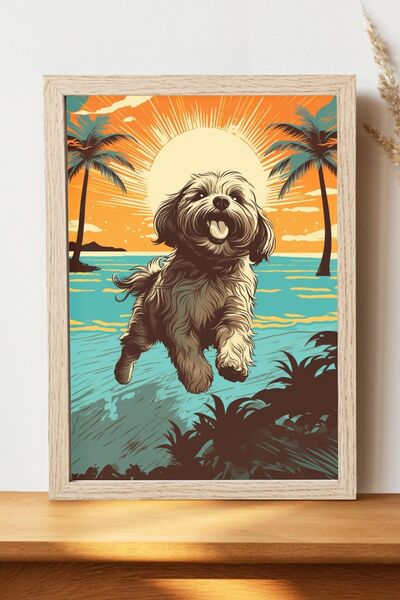 Luna Marissa Καλλιτεχνική αφίσα σκύλου - Αφίσα ψηφιακής τέχνης από γυαλιστερό...