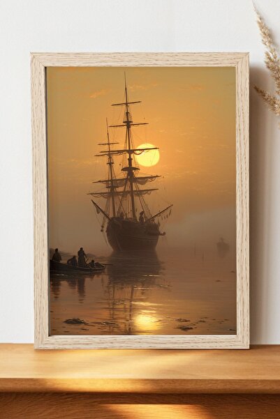 Luna Marissa Αφίσα πλοίου στο ηλιοβασίλεμα - Αφίσα τοίχου από γυαλιστερό χαρτ...