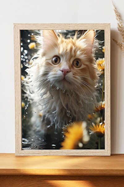 Luna Marissa Αφίσα γάτας - Αφίσα τοίχου από γυαλιστερό χαρτί χωρίς πλαίσιο