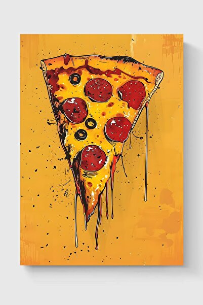 Luna Marissa Αφίσα ρετρό πίτσας σε φέτες χωρίς πλαίσιο