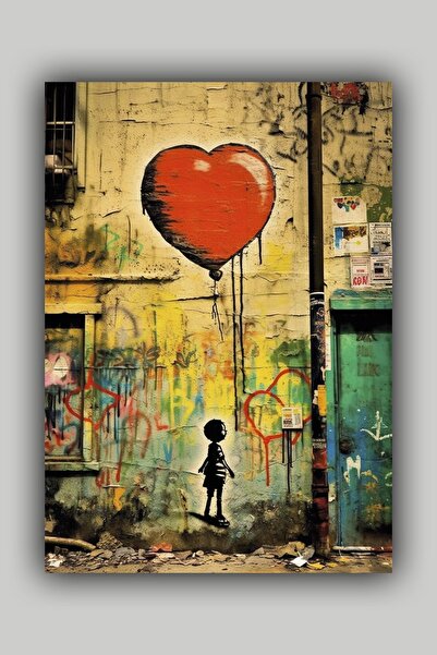 Luna Marissa Αφίσα τοίχου χωρίς πλαίσιο με καρδιά γκράφιτι