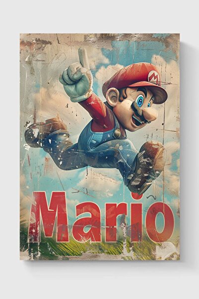 Luna Marissa Ρετρό αφίσα Mario χωρίς πλαίσιο τοίχου