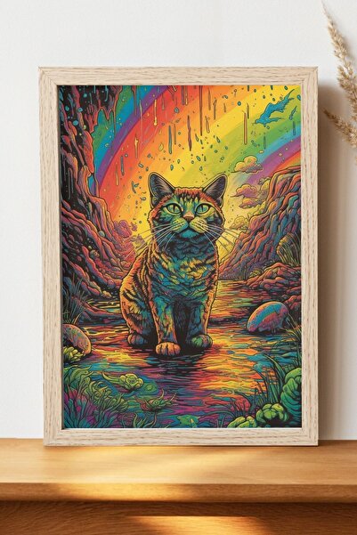 Luna Marissa Εικονογράφηση αφίσας γάτας - Αφίσα τοίχου από γυαλιστερό χαρτί χ...