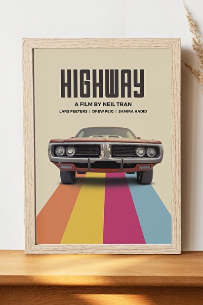 Luna Marissa Αφίσα αυτοκινήτου στην αυτοκινητόδρομο - Αφίσα τοίχου από γυαλισ...