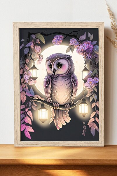 Luna Marissa Αφίσα Κουκουβάγιας - Αφίσα τοίχου από γυαλιστερό χαρτί χωρίς πλα...