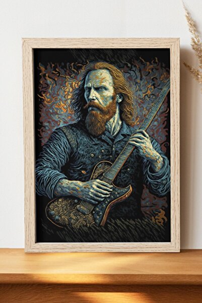 Luna Marissa Αφίσα του κιθαρίστα Βαν Γκογκ - Αφίσα ψηφιακής τέχνης από χοντρό...