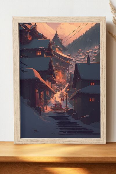 Luna Marissa Εικονογράφηση Χειμερινή αφίσα - Αφίσα ψηφιακής τέχνης από χοντρό...