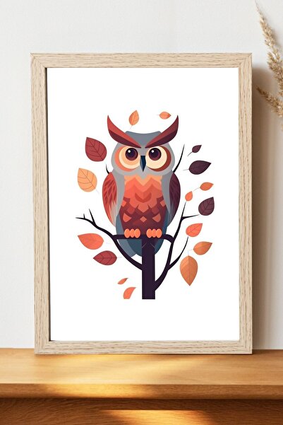 Luna Marissa Αφίσα Κουκουβάγιας - Αφίσα τοίχου από γυαλιστερό χαρτί χωρίς πλα...