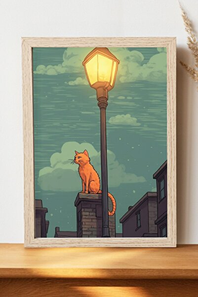 Luna Marissa Εικονογράφηση αφίσας γάτας - Αφίσα τοίχου από γυαλιστερό χαρτί χ...