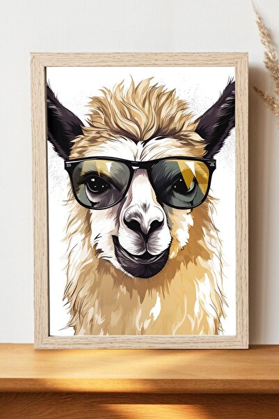 Luna Marissa Αφίσα Lama - Αφίσα τοίχου από γυαλιστερό χαρτί χωρίς πλαίσιο