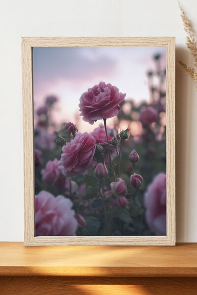 Luna Marissa Αφίσα με κινέζικα τριαντάφυλλα - Αφίσα ψηφιακής τέχνης από χοντρ...