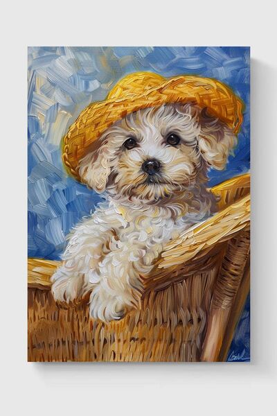 Luna Marissa Sanatsal Köpek Poster Çerçevesiz Duvar Posteri