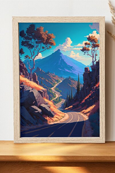 Luna Marissa Εικονογράφηση αφίσας Mountain Road - Αφίσα ψηφιακής τέχνης από χ...