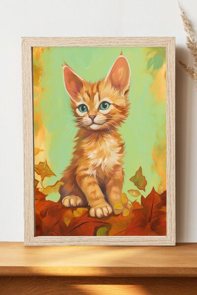 Luna Marissa Αφίσα γάτας - Αφίσα τοίχου από γυαλιστερό χαρτί χωρίς πλαίσιο