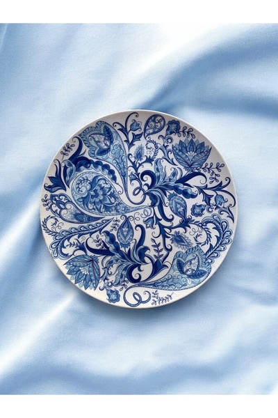 unique florya Μπλε Μπλανκ Πλάκα τοίχου με μαρμάρινο σχέδιο, Διακοσμητικό Στολ...