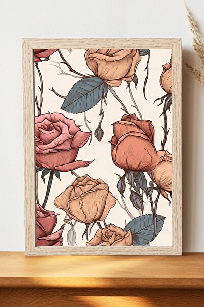 Luna Marissa Αφίσα με τριαντάφυλλα - Αφίσα τοίχου από γυαλιστερό χαρτί χωρίς ...