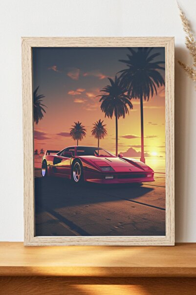 Luna Marissa Αφίσα Ferrari - Αφίσα αυτοκινήτου από γυαλιστερό χαρτί χωρίς πλα...