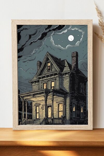 Luna Marissa Αφίσα Νυχτερινού Τοπίου - Αφίσα ψηφιακής τέχνης από χοντρό χαρτί...