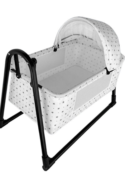 AYVELLA Anne Yanı Cibinlikli Katlanır Beşik Keten Fileli Silinebilir Sallanır...