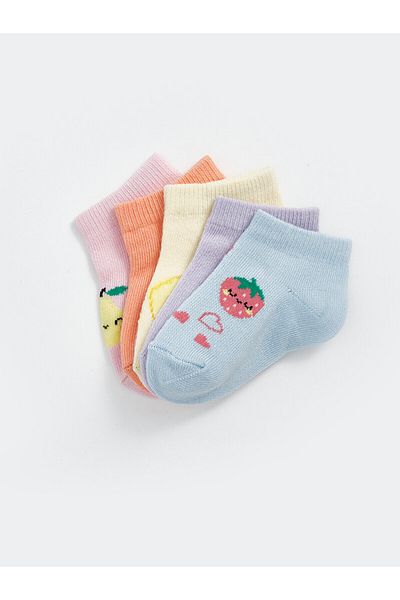 LC Waikiki LCW bedruckte Baby-Mädchen-Socken – 5er-Pack