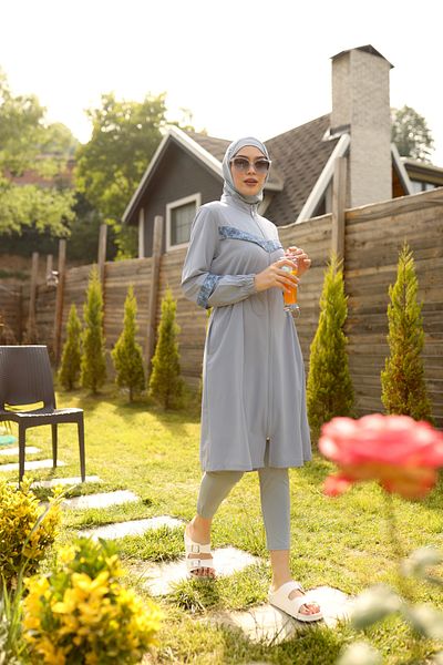 ButikKardelen New Season Camellia Hijab Swimsuit - Four Pieces 10366