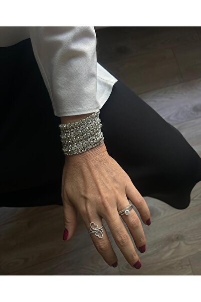 Rossetto Atelier Zircon Stone Detailed Multiple Sienna Bracelet Set