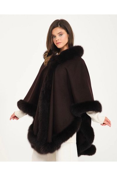 janbely Brown Poncho