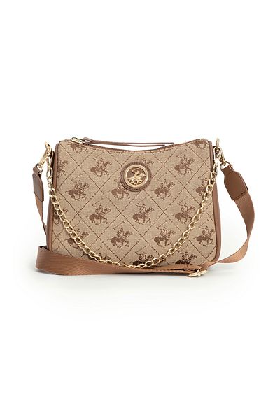 Beverly Hills Polo Club Γυναικεία τσάντα ώμου Coffee 05BHPC8037