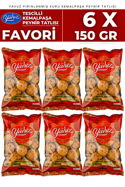 Yavuz Süt Mamülleri Favori 6'lı Çift Fırınlanmış Kuru Büyük Peynirli Tescilli Kemalpaşa Tatlısı Avantaj Seti 6 x 150gr