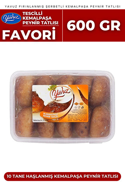 Yavuz Süt Mamülleri Coğrafi İşaret Tescilli Şerbetli 10'lu Paket Büyük Peynirli Kemalpaşa Tatlısı 600gr