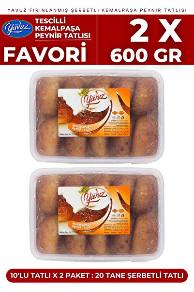 Yavuz Süt Mamülleri Favori 2'li Şerbetli Büyük 10'lu Paket Tescilli Peynirli Kemalpaşa Tatlısı Avantaj Seti 2 x 600gr