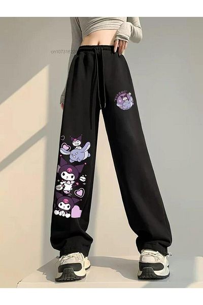 Touz Moda Unisex Μαύρο Kuromi Λεπτομερές Φούτερ