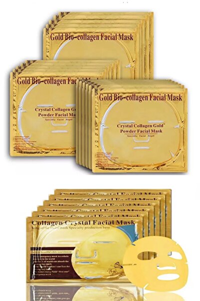 xolo 10 Adet Altın Maske Bio Gold Kolajen Collagen Yüz Maskesi
