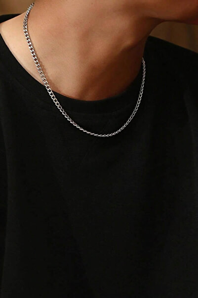 Bluem ستانلس ستيل 50 سم. سلسلة الشعير - قلادة سلسلة مستوردة مقاومة للتشويه