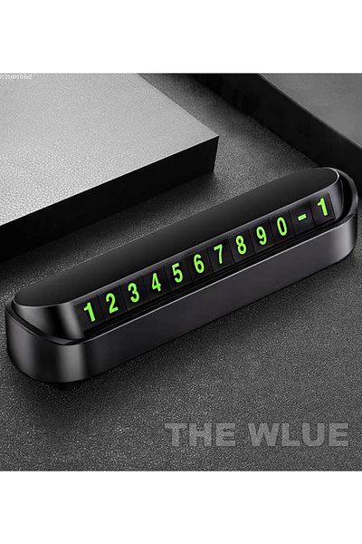 The Wlue أرقام مواقف السيارات الداخلية الفوسفورية - مخفية