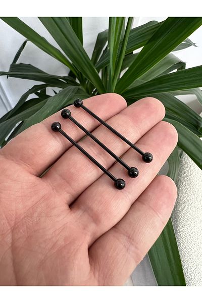 Karınca Piercing Black Industrial Piercing - Black Bridge Ant Piercing