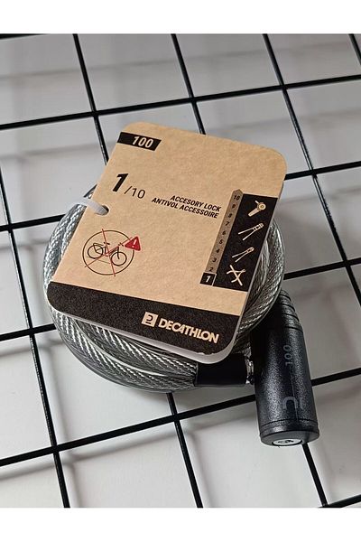 Decathlon Gray Bicycle Lock - With 100 Anatars