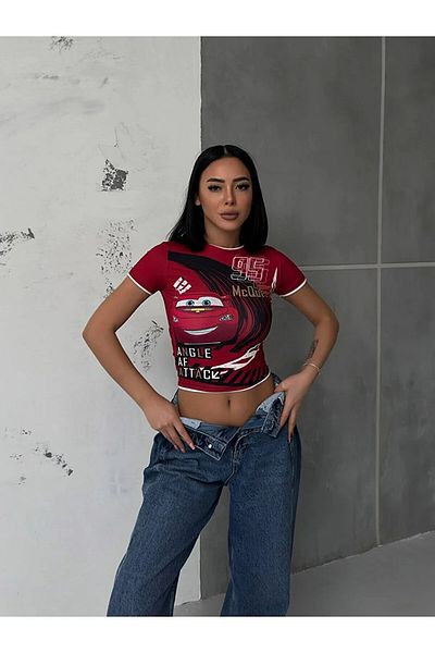 ellevana Mcqueen Piece Crop T-Shirt