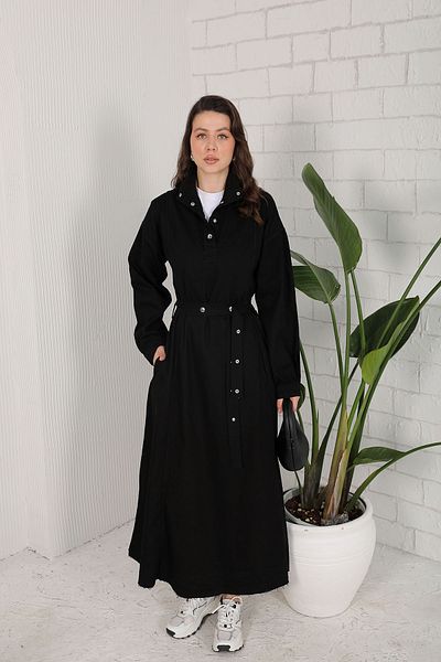 Melike Tatar BLACK Denim Dress 32-4005
