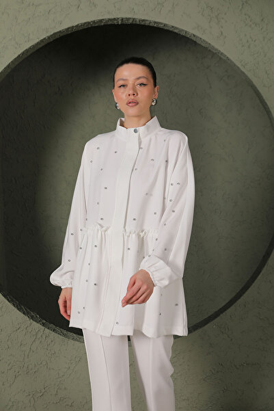 Melike Tatar EKRU 3-3115 Model Jewelled Set